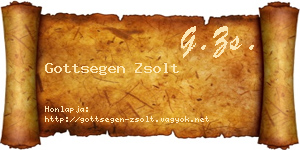 Gottsegen Zsolt névjegykártya